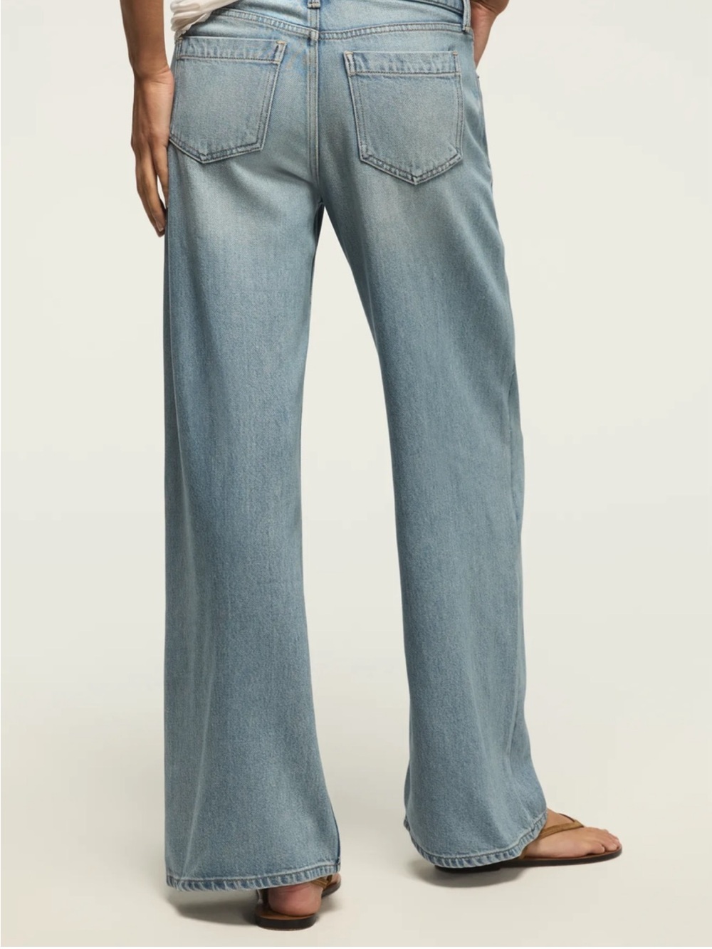 Lucky Brand Pleated Liquid Denim Palazzo - Picture 3 of 13